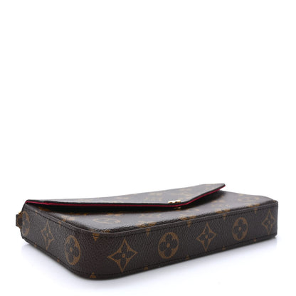 Louis Vuitton Monogram Pochette Felicie Chain Wallet Fuchsia 5 of 9