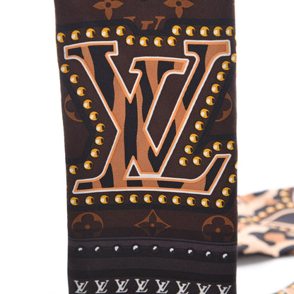 Louis Vuitton Silk Monogram LV World Bandeau Brown 5 of 5