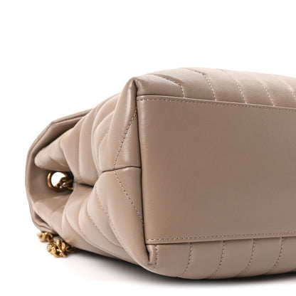 Saint Laurent Calfskin Y Quilted Monogram Medium Loulou Chain Satchel Dusty Grey 9 of 10