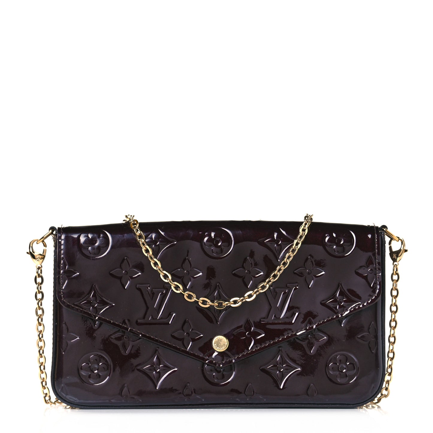 Vernis Pochette Felicie Chain Wallet Amarante