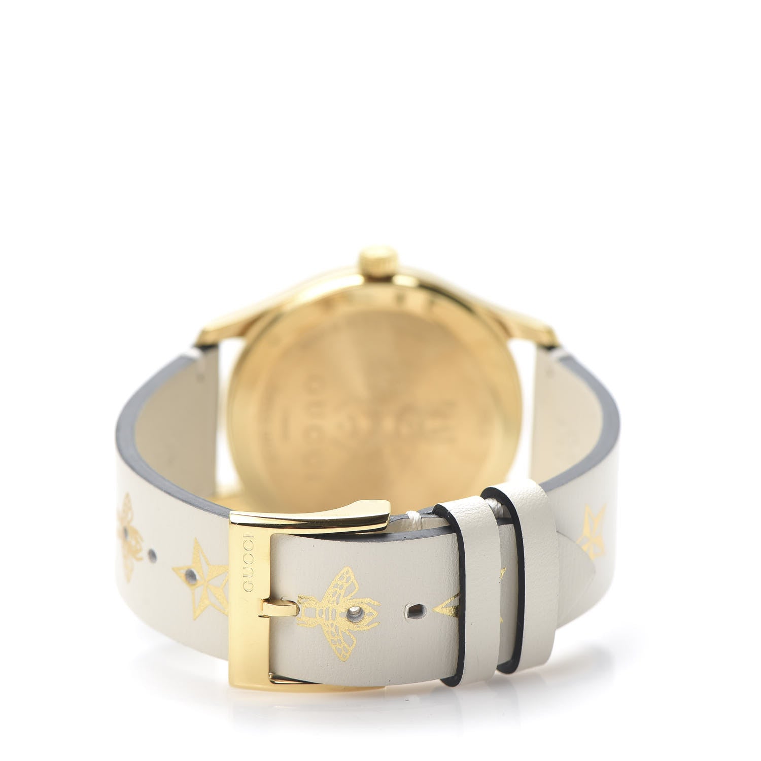 Gucci Stainless Steel Calfskin 38mm G-Timeless Bee Star Quartz Watch White 5 of 9