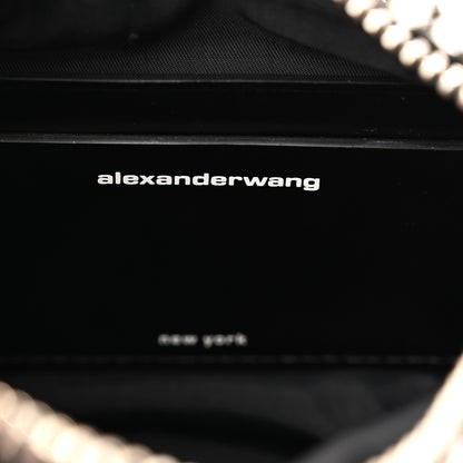 Alexander Wang Mesh Crystal Rhinestone Mini Heiress Pouch Black Silver 6 of 11