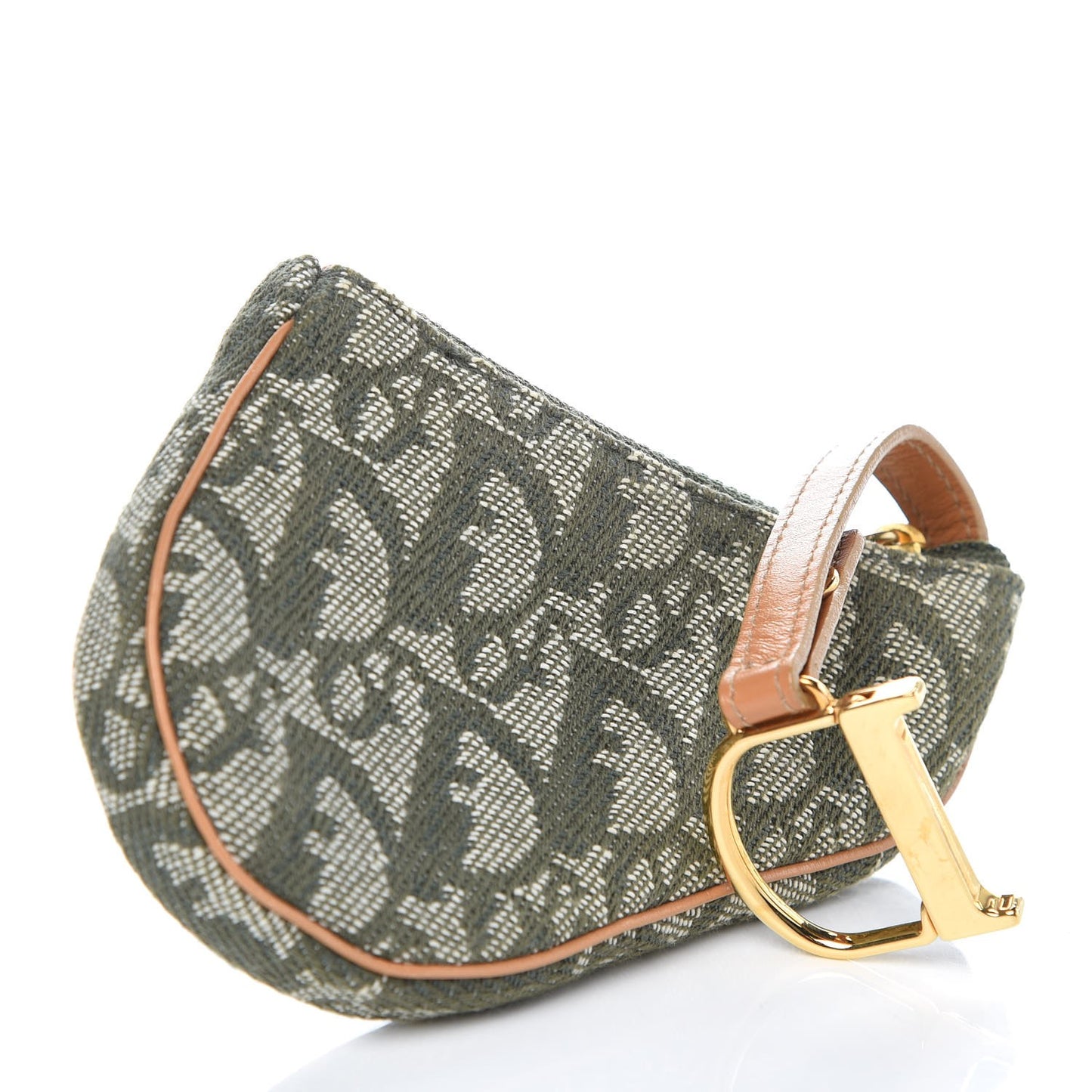 Monogram Saddle Coin Purse Green