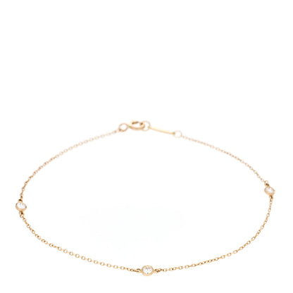 Tiffany 18K Yellow Gold Diamond .15ctw Elsa Peretti Diamonds by the Yard Station Bracelet 1 of 4