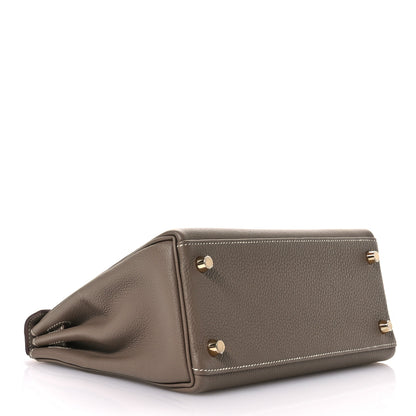 Hermes Togo Kelly Retourne 25 Etoupe 4 of 11