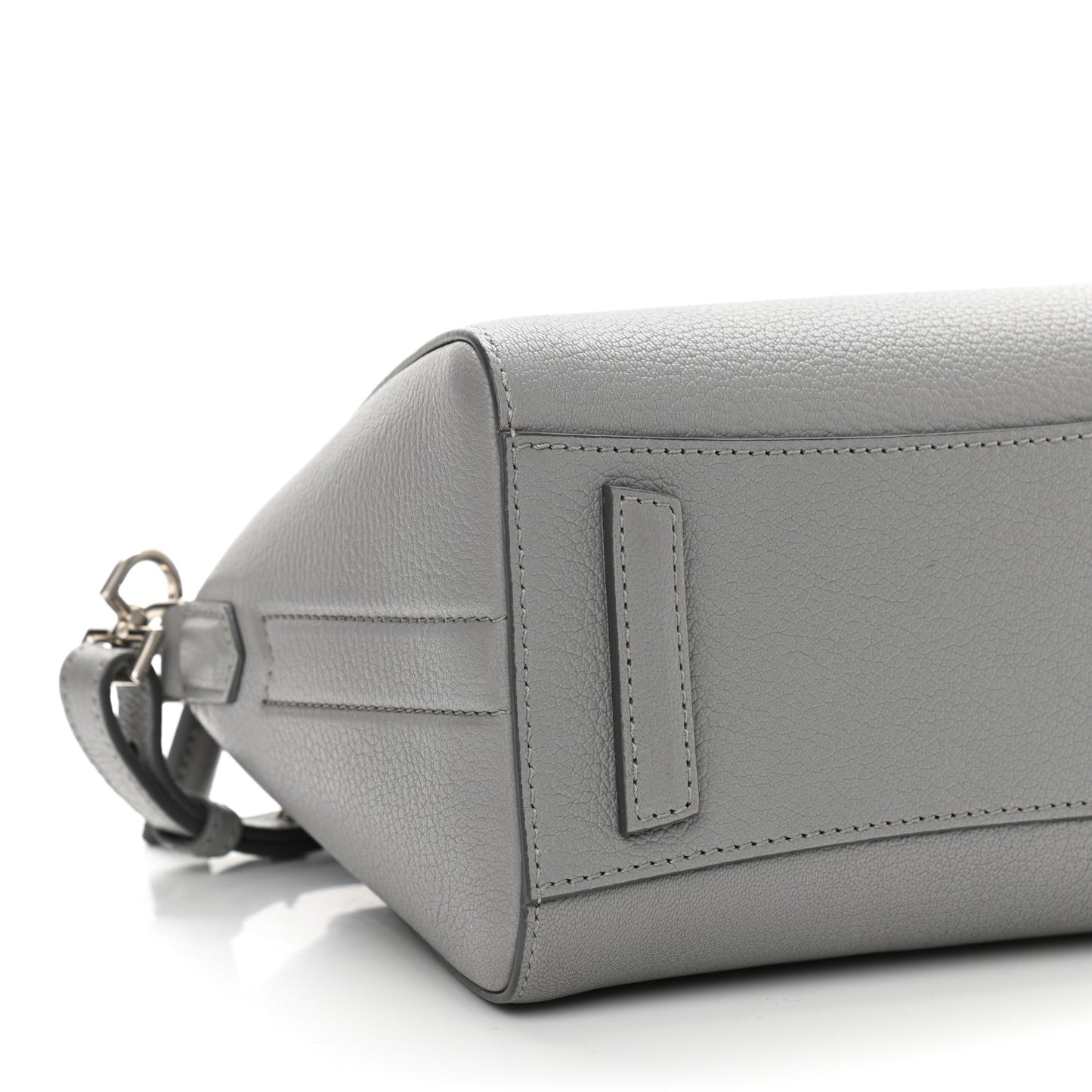 Sugar Goatskin Mini Antigona Pearl Grey