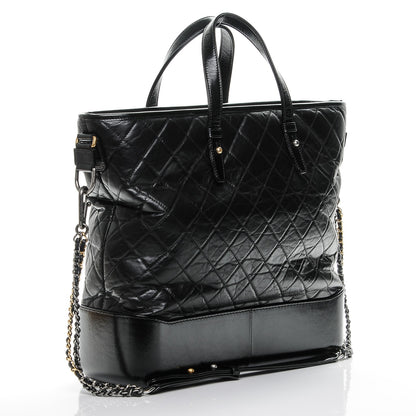 Chanel Calfskin Quilted Large Gabrielle Shopping Tote Black 3 of 7