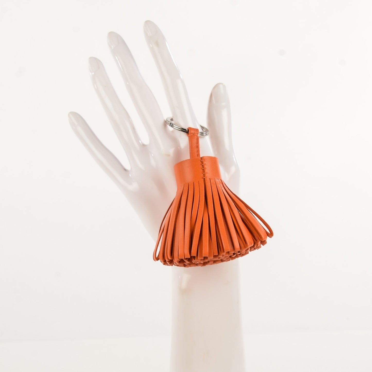 Lambskin Carmen Tassel Key Holder Orange