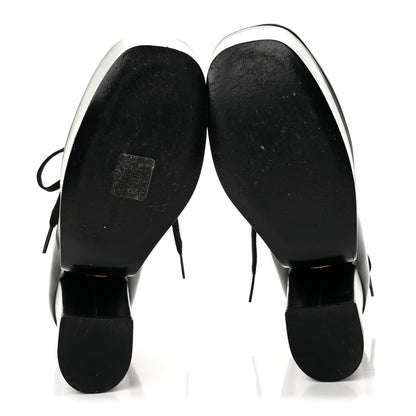 Gucci Malaga Kid Otis Lace Up Platform Pumps 36.5 Black 6 of 11