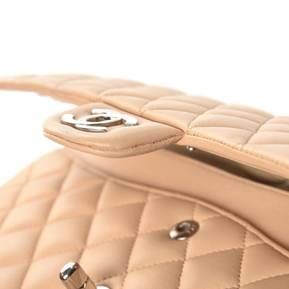 Chanel Lambskin Quilted Medium Double Flap Beige Clair 9 of 10