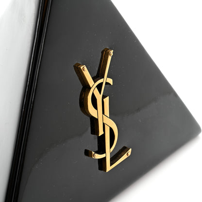 Saint Laurent Patent Pyramid Clutch Black 9 of 10