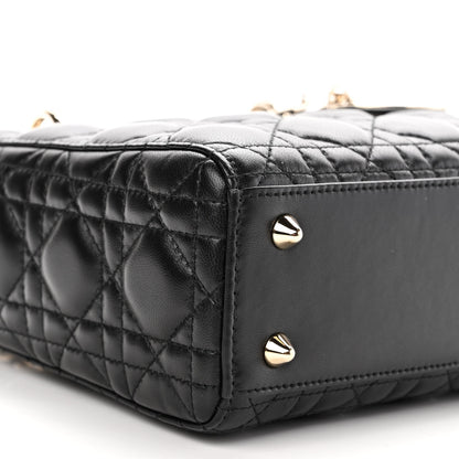 Christian Dior Lambskin Cannage Small Lucky Badges My Lady Dior Black 9 of 10