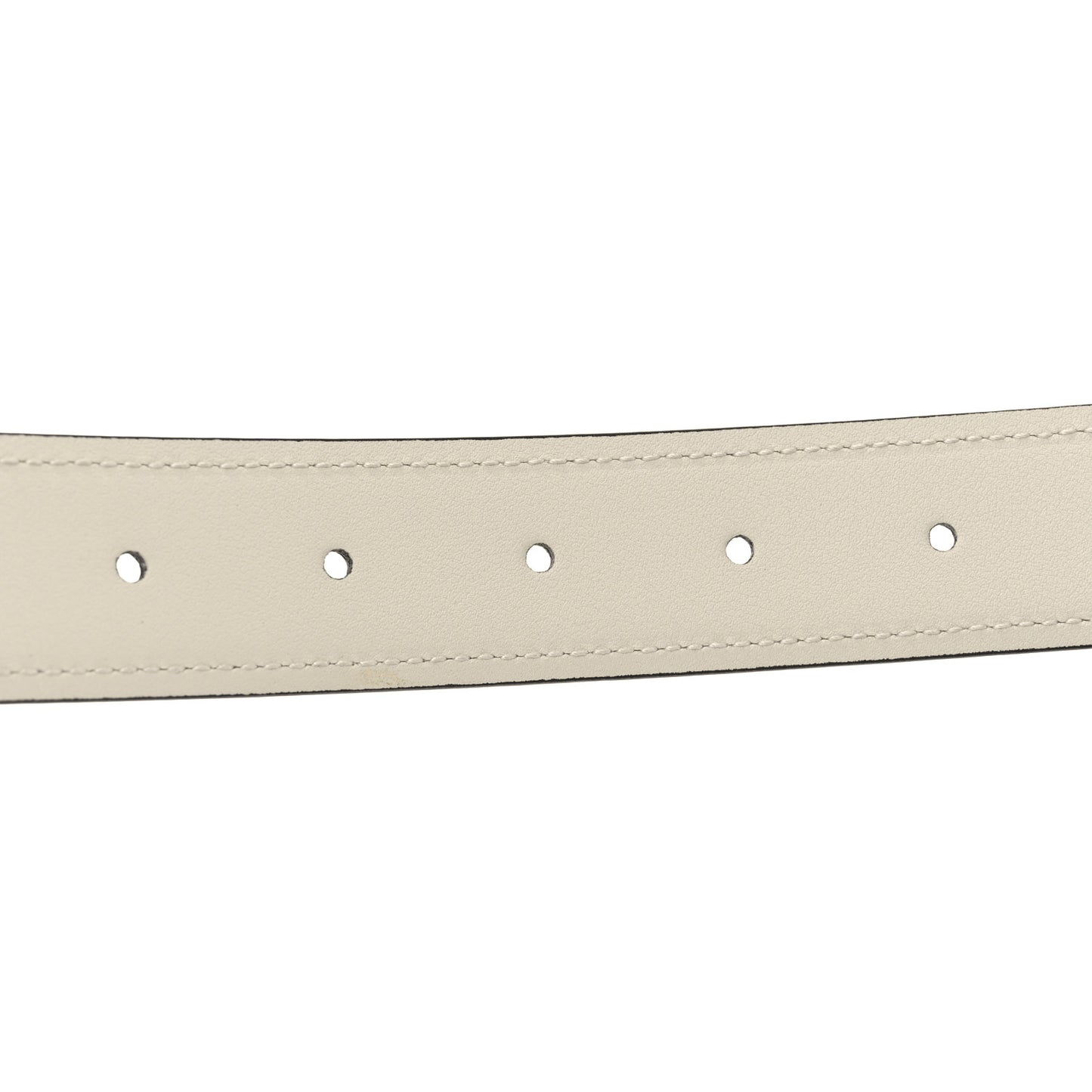 Ciny Lux Calfskin Blondie 30mm Belt 75 30 Mystic White