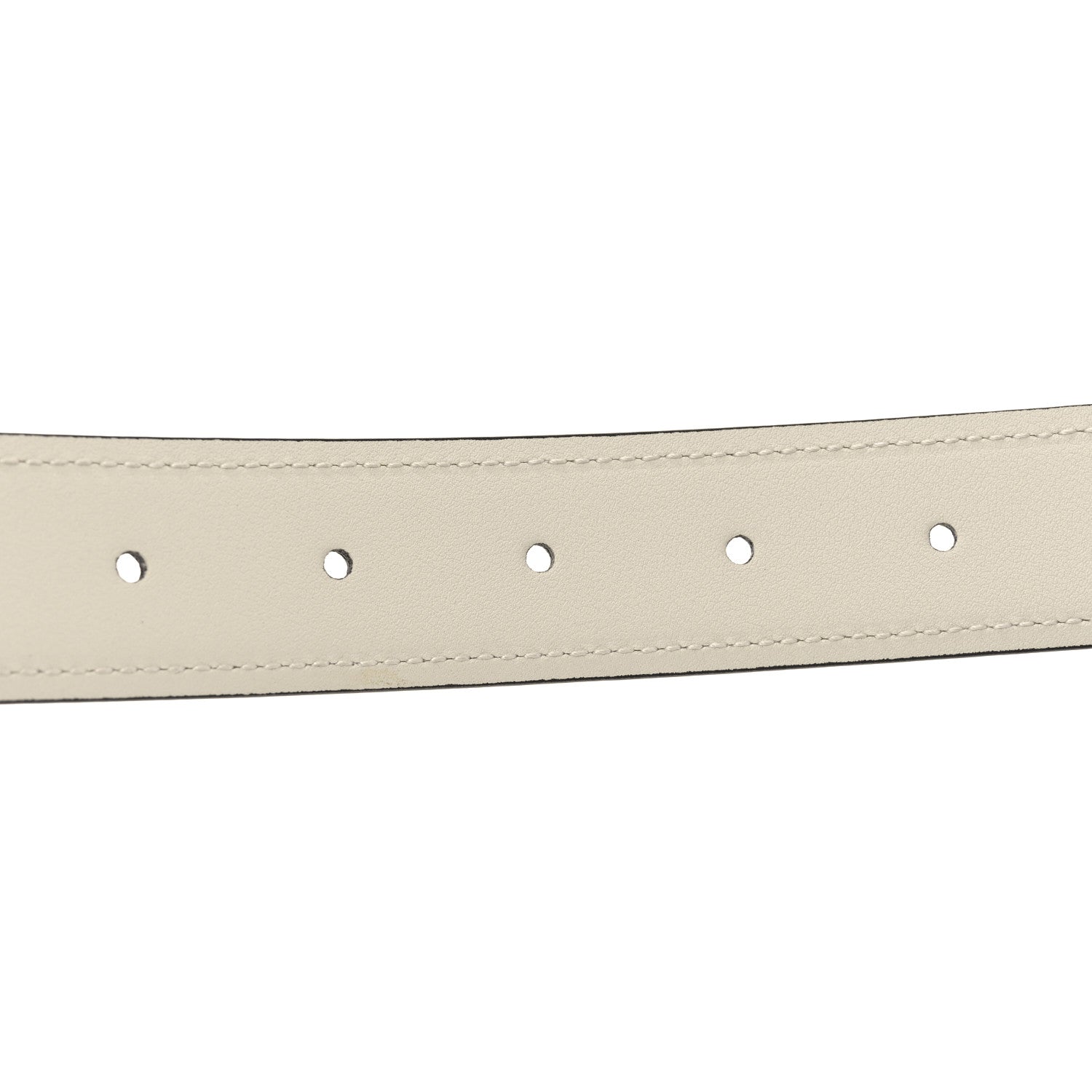 Gucci Ciny Lux Calfskin Blondie 30mm Belt 75 30 Mystic White 3 of 4