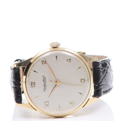 IWC 18K Yellow Gold Crocodile 35mm Schaffhausen Automatic Watch 2 of 9