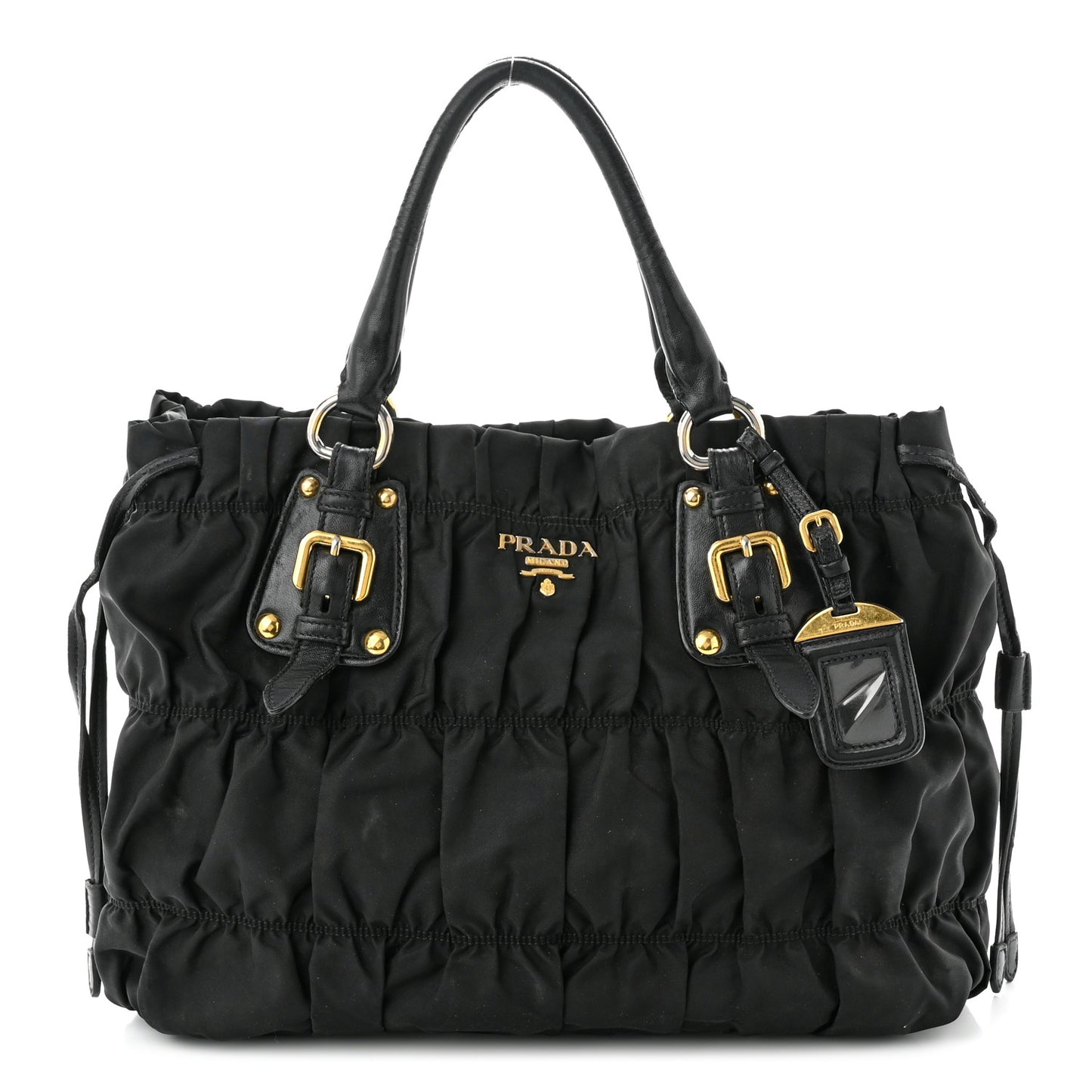 Tessuto Nylon Gaufre Tote Black