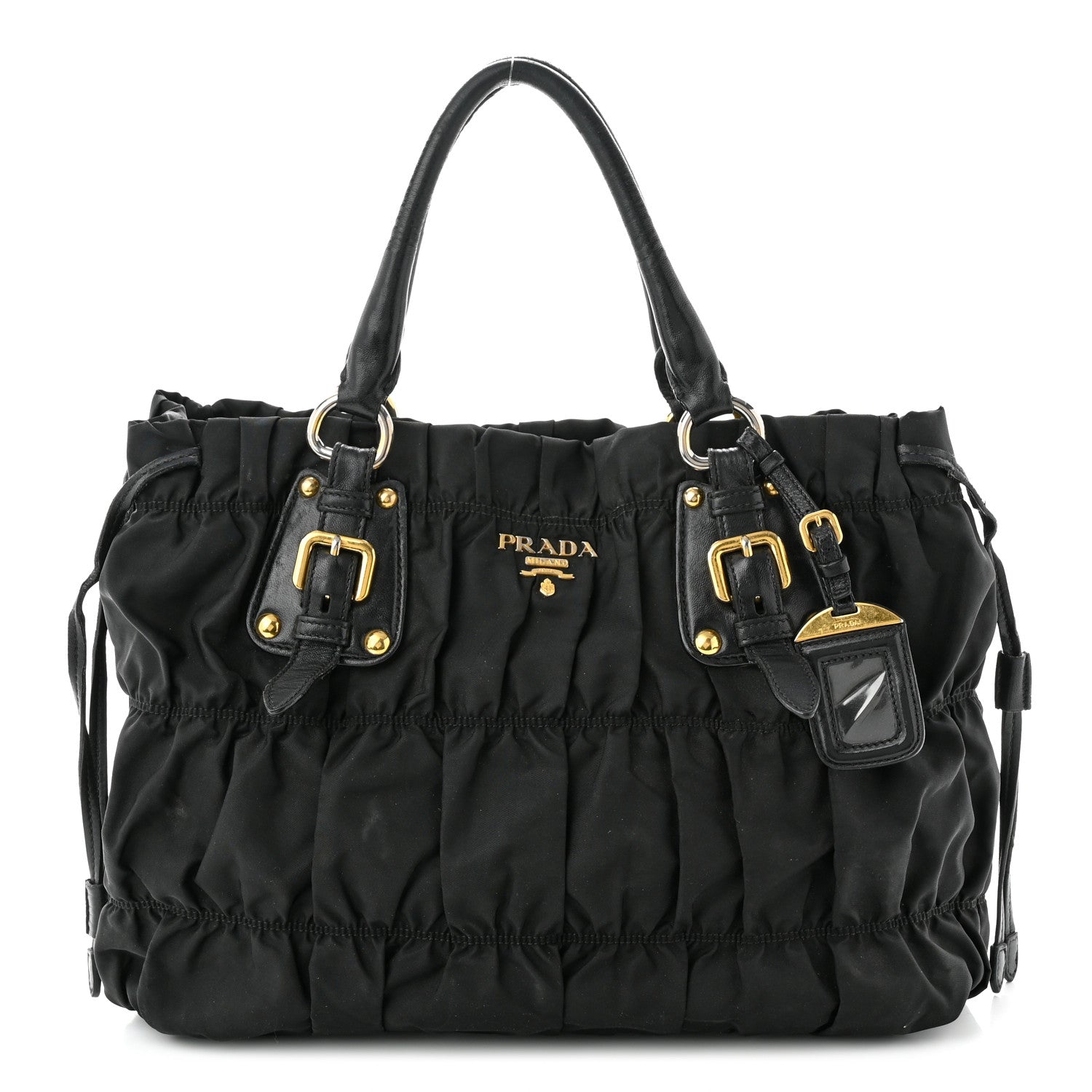 Prada Tessuto Nylon Gaufre Tote Black 1 of 12