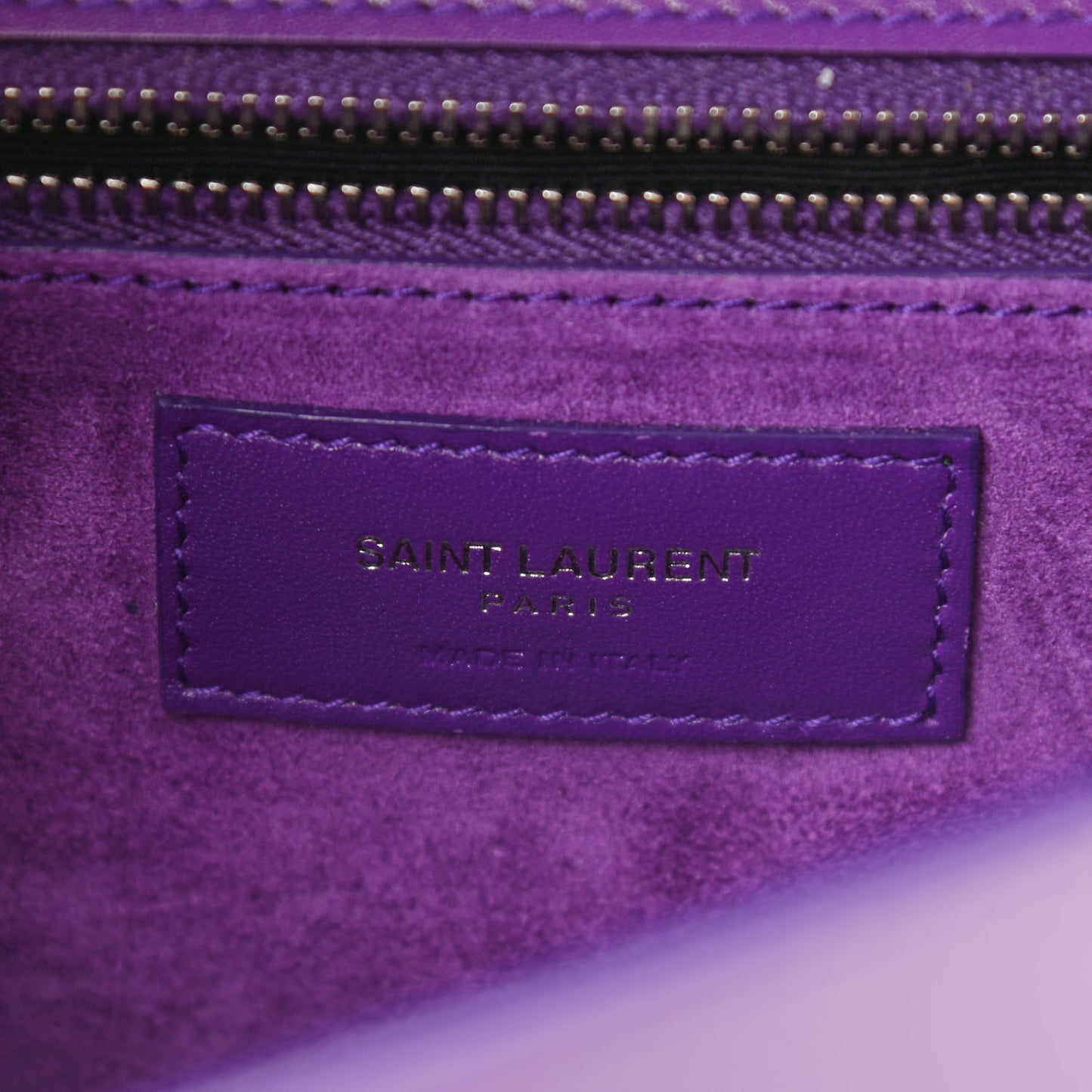 Smooth Calfskin Carre Satchel Purple