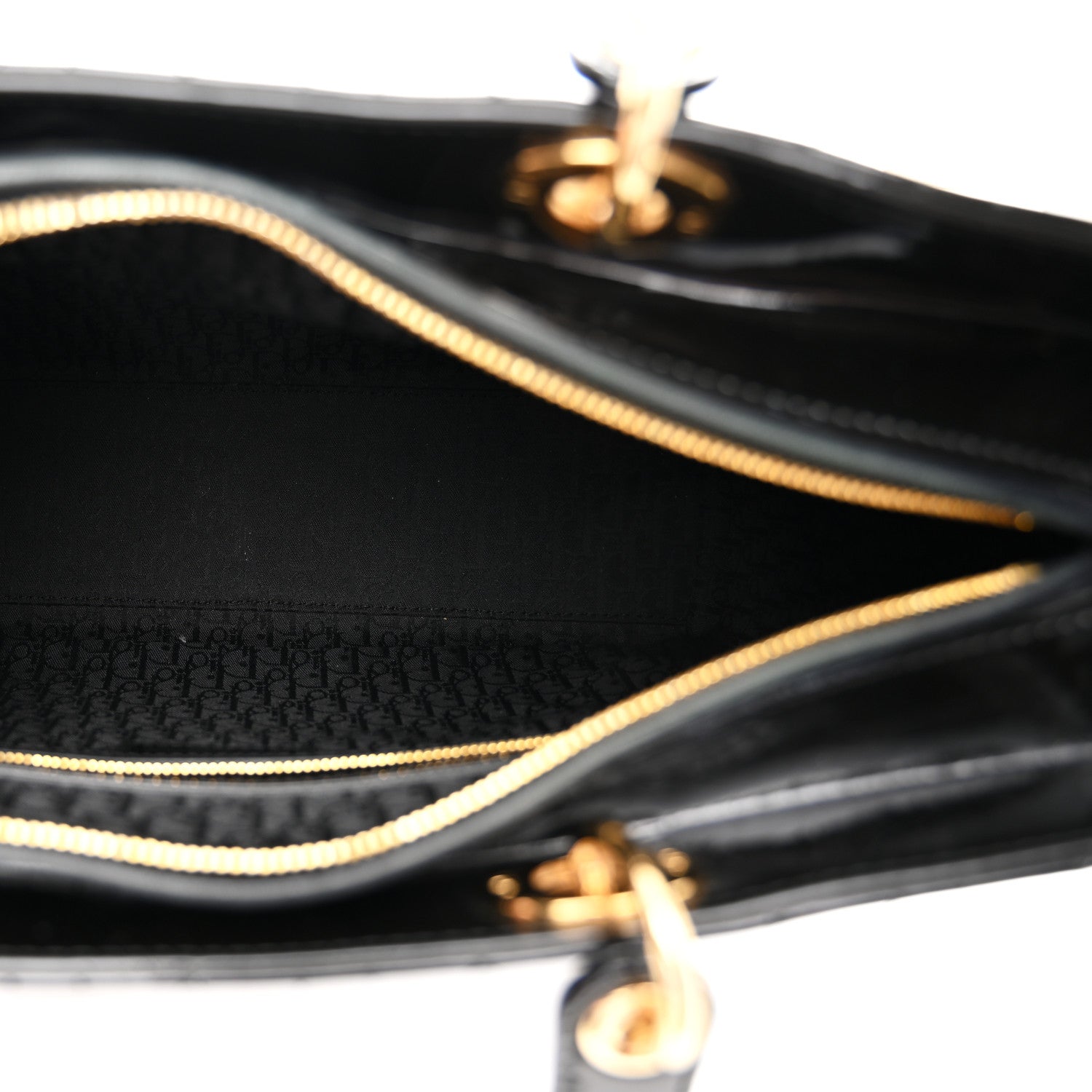 Christian Dior Patent Cannage Large Lady Dior Black 5 of 10