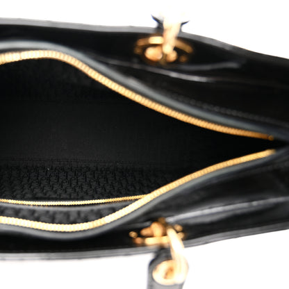 Christian Dior Patent Cannage Large Lady Dior Black 5 of 10