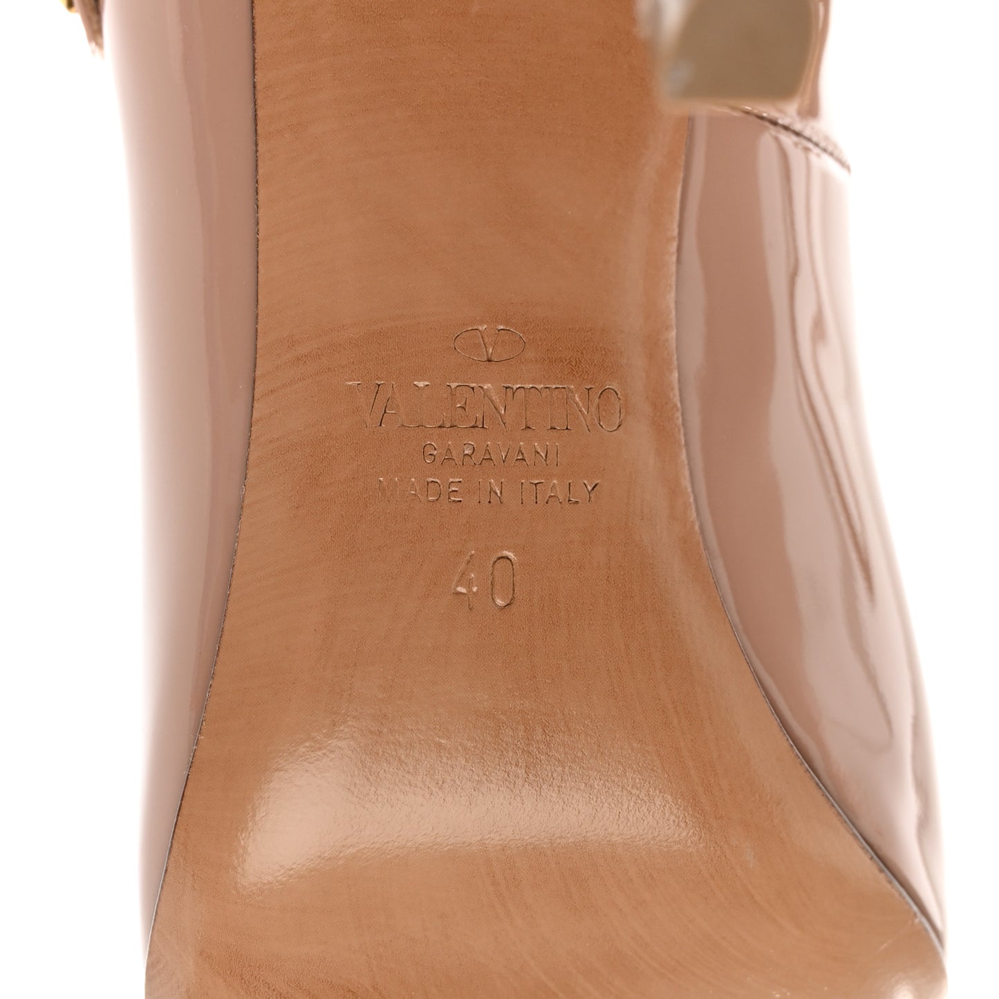 Patent Tiptoe Ankle Strap 100mm Pumps 40 Rose Cannelle
