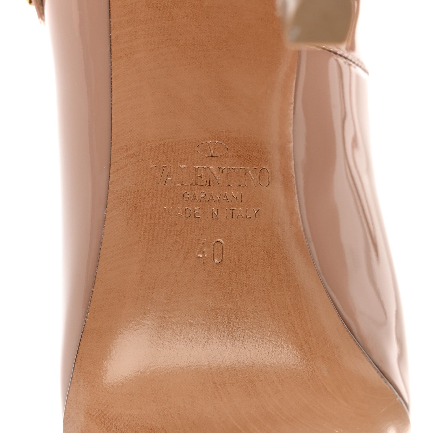 Valentino Garavani Patent Tiptoe Ankle Strap 100mm Pumps 40 Rose Cannelle 6 of 12