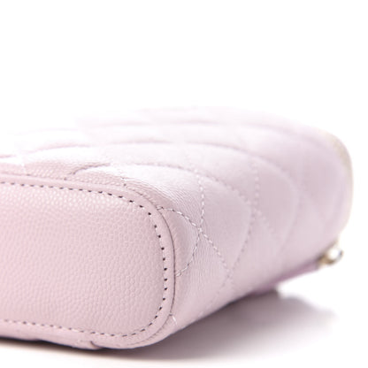 Chanel Caviar Quilted Vertical Coco Beauty Vanity Case With Chain Pale Pink 7 of 11
