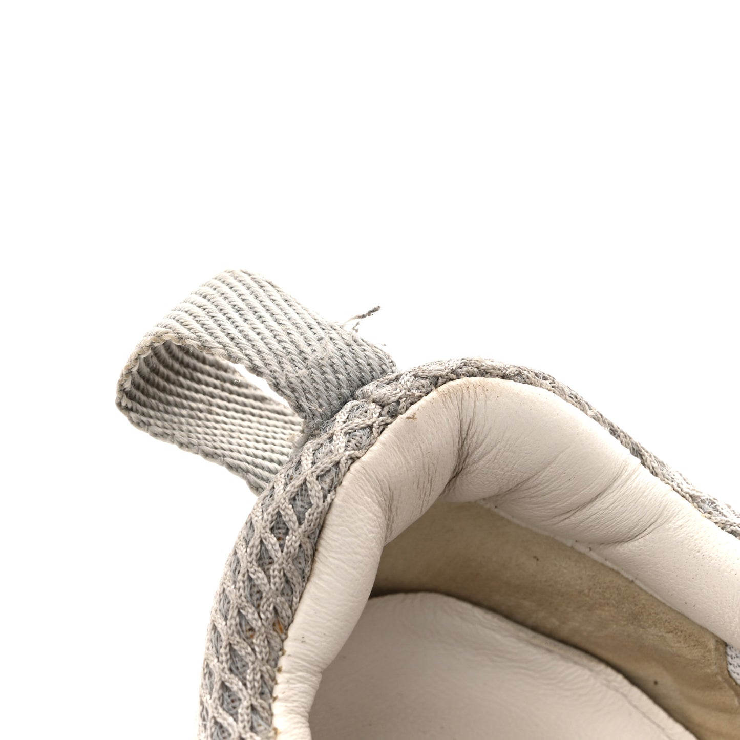 Air Mesh Suede Goatskin Bouncing Sneakers 35 Gris Lulea White