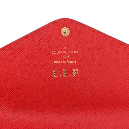 Louis Vuitton Damier Ebene Josephine Wallet Red 7 of 10
