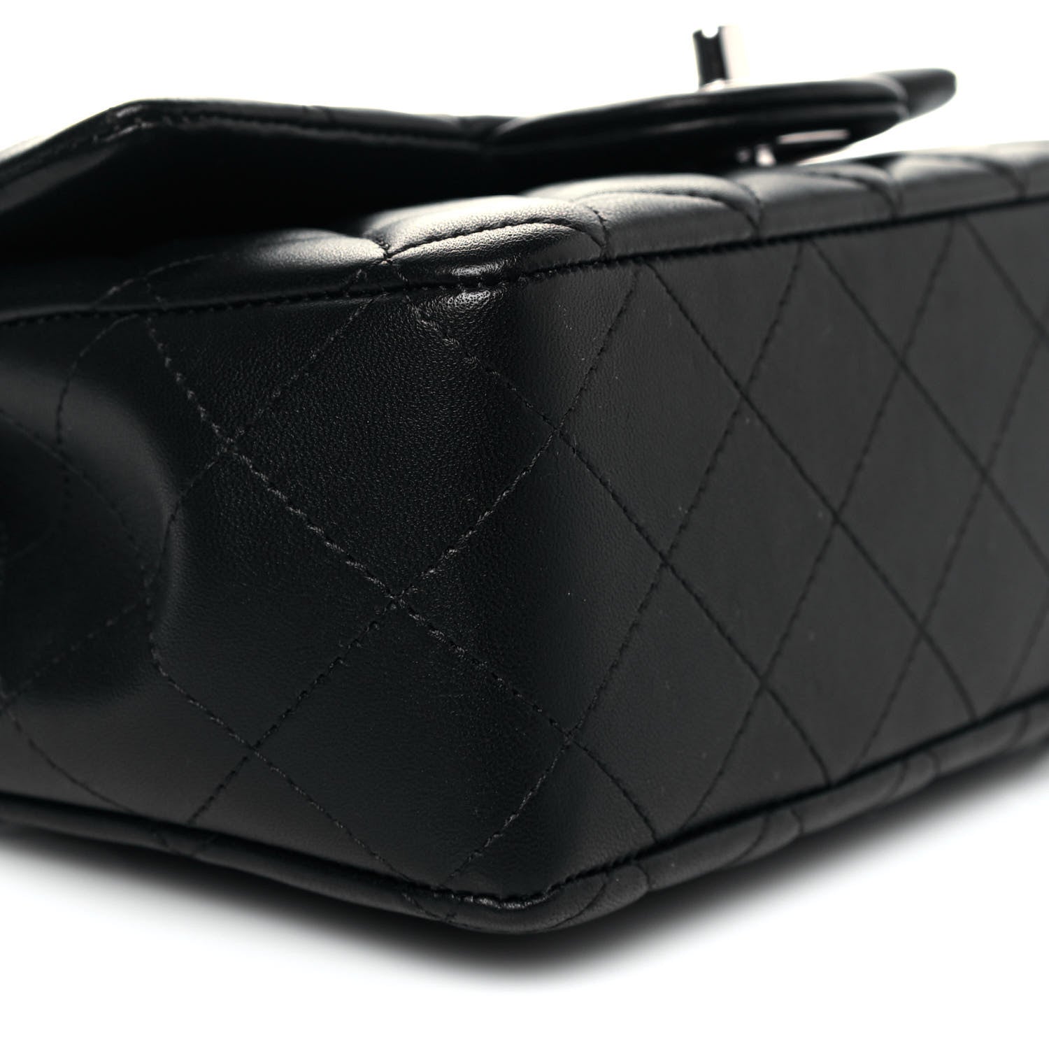 Chanel Lambskin Quilted Mini Rectangular Flap Black 9 of 11