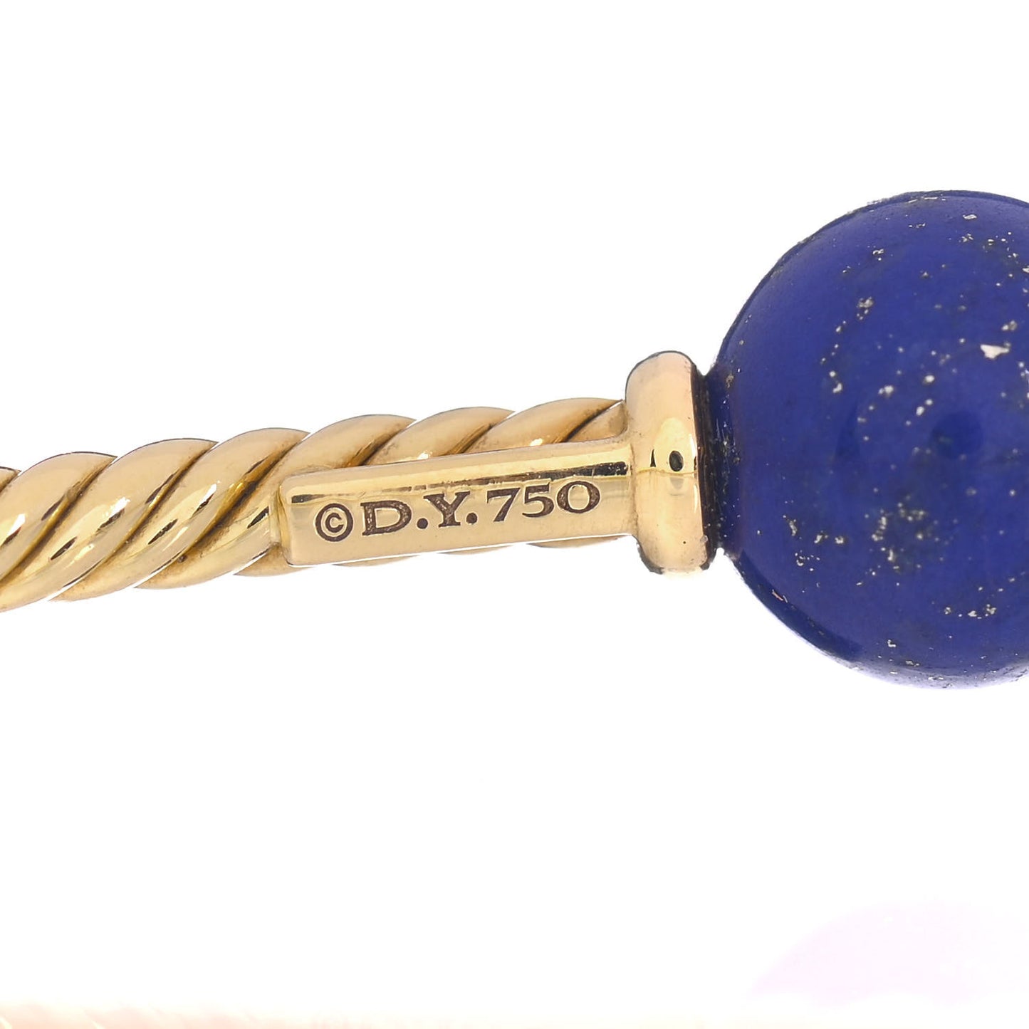18K Yellow Gold Lapis Lazuli 8.5mm Solari Bracelet