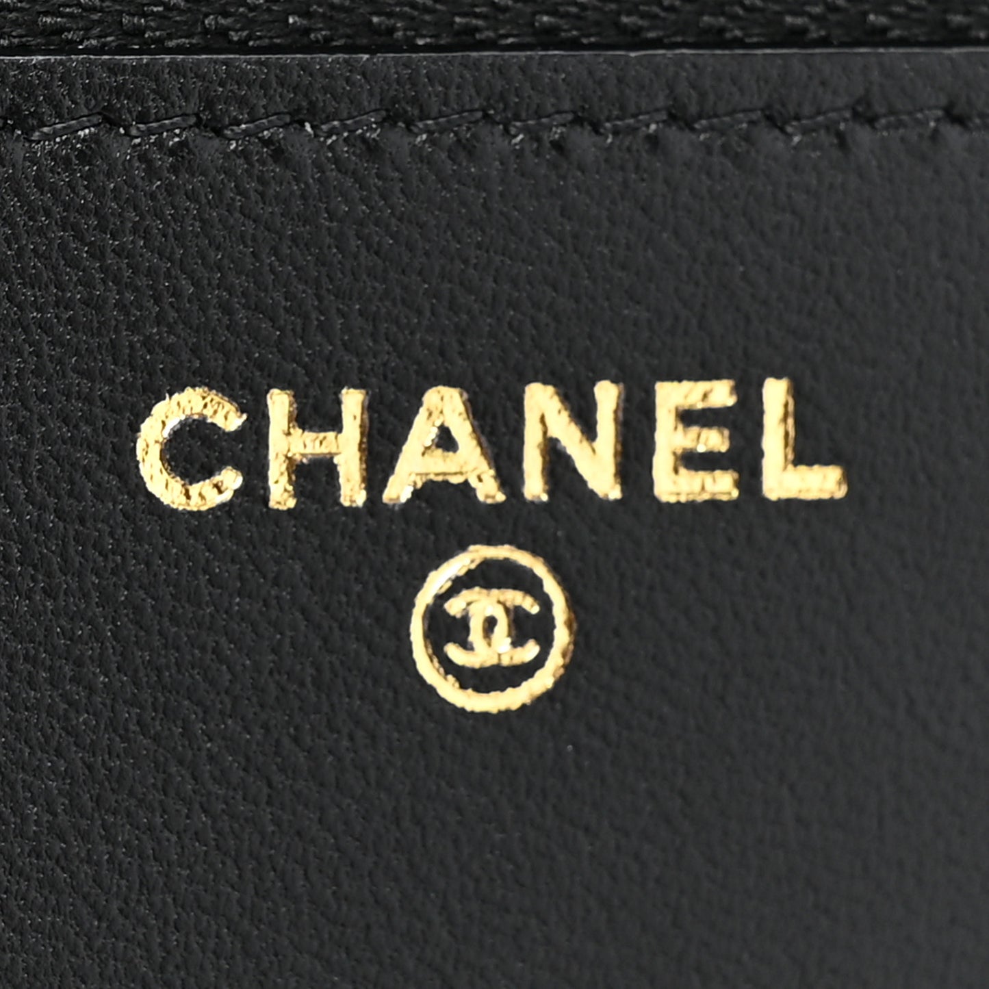 Lambskin Quilted Pearl CC Wallet on Chain WOC Black