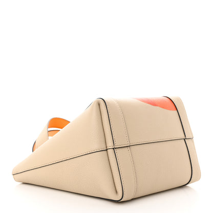 Moynat Taurillon Blush Duo Cabas BB Tote Greige Mandarine 4 of 9