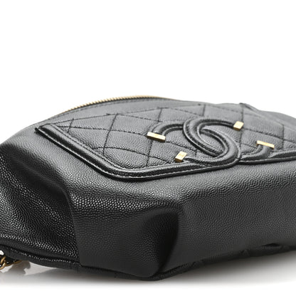 Chanel Caviar Quilted Filigree Waist Bag Black 16 of 21