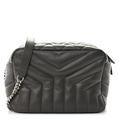 Saint Laurent Calfskin Y Quilted Monogram Small Loulou Bowling Bag Earth 1 of 9