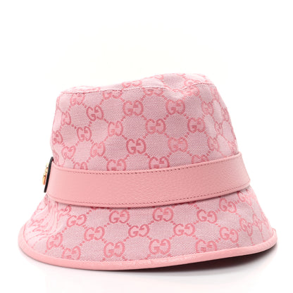 Gucci Monogram Textured Dollar Calfskin GG Jago Bucket Hat M Soft Cotton Candy Dark Cotton Candy 3 of 9
