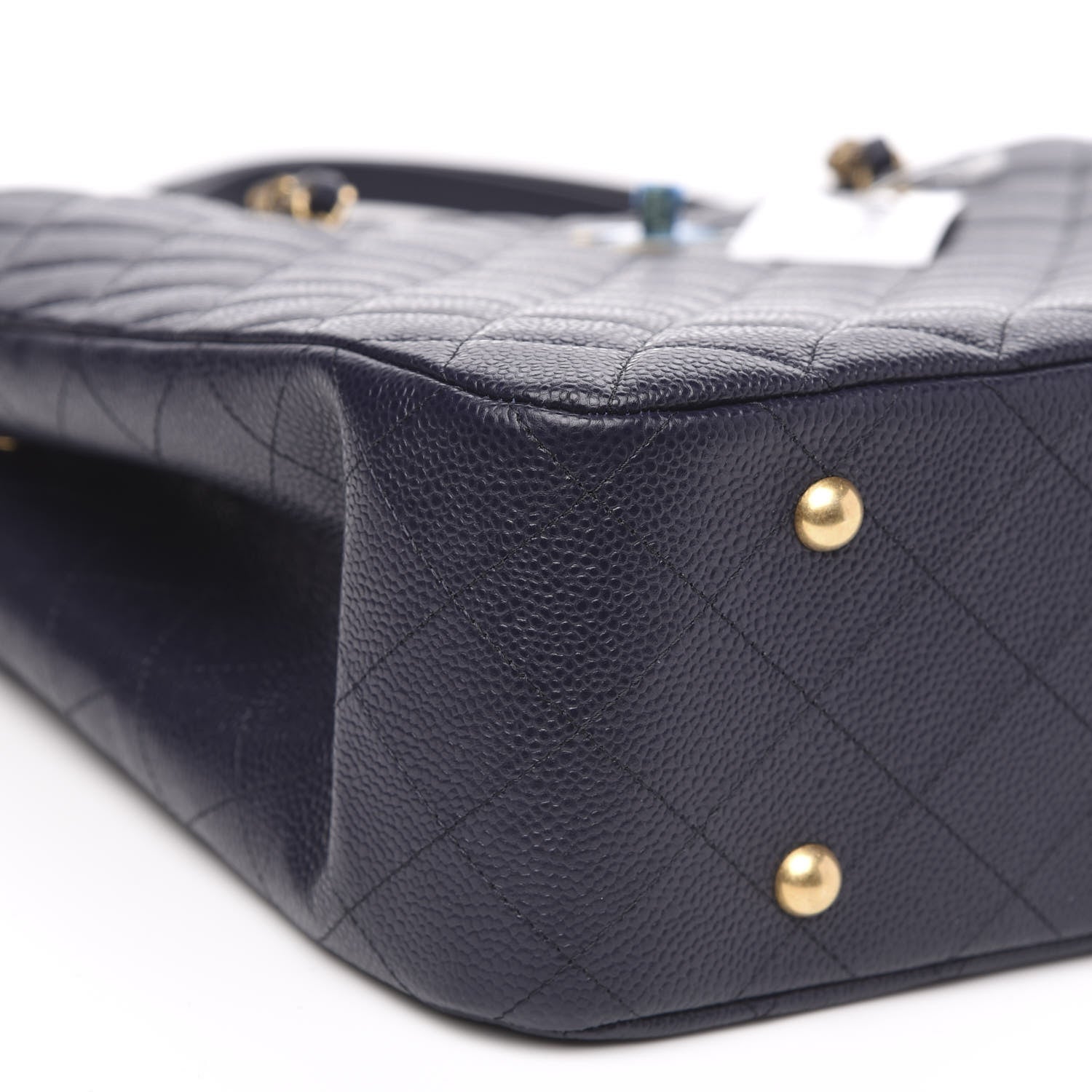 Chanel Caviar Quilted Large CC Shopping Tote Navy 8 of 11