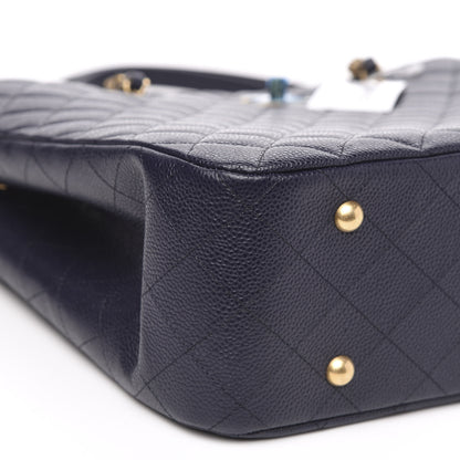 Chanel Caviar Quilted Large CC Shopping Tote Navy 8 of 11