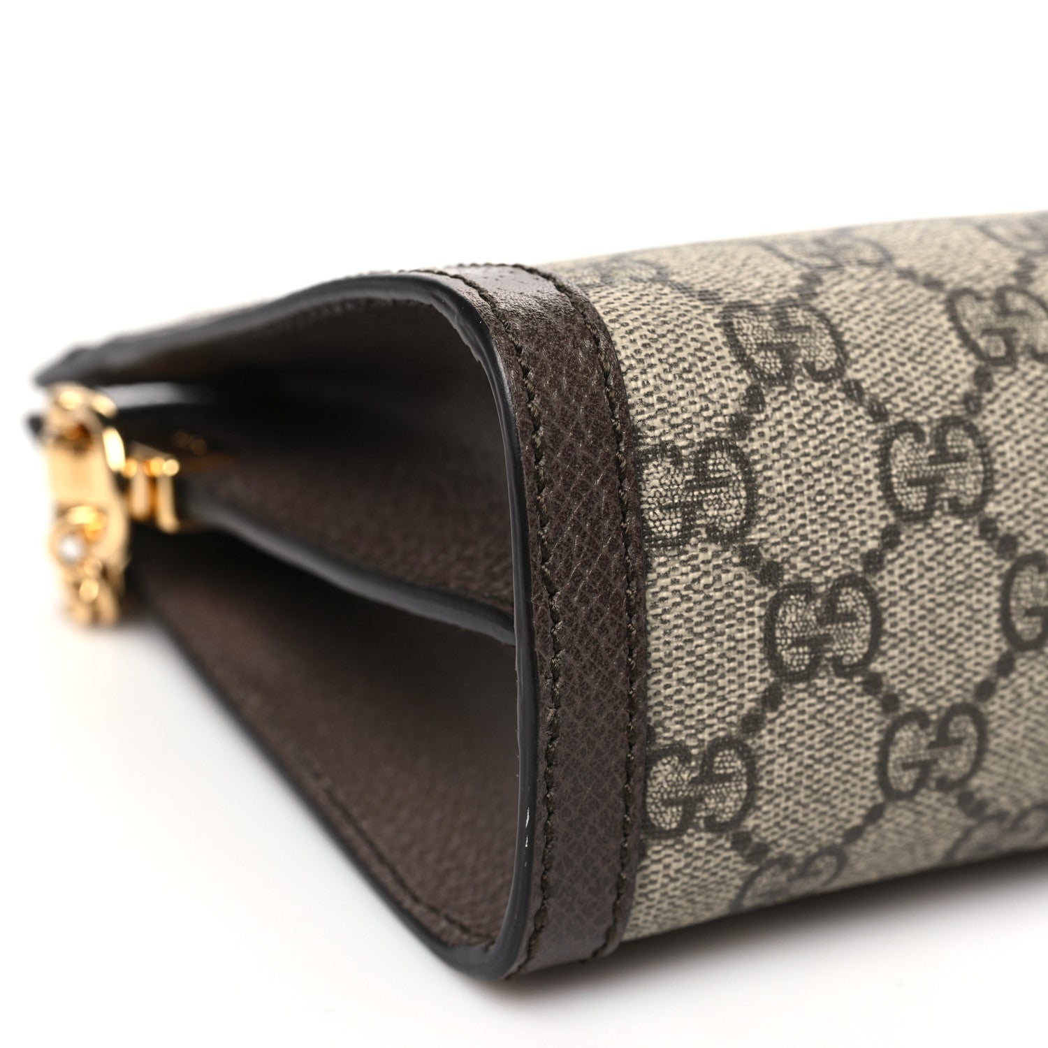 Gucci GG Supreme Monogram Web Small Ophidia Chain Shoulder Bag Brown 9 of 10