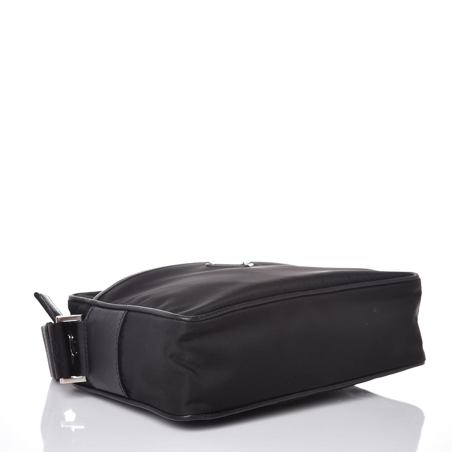 Tessuto Nylon Saffiano Shoulder Bag Black