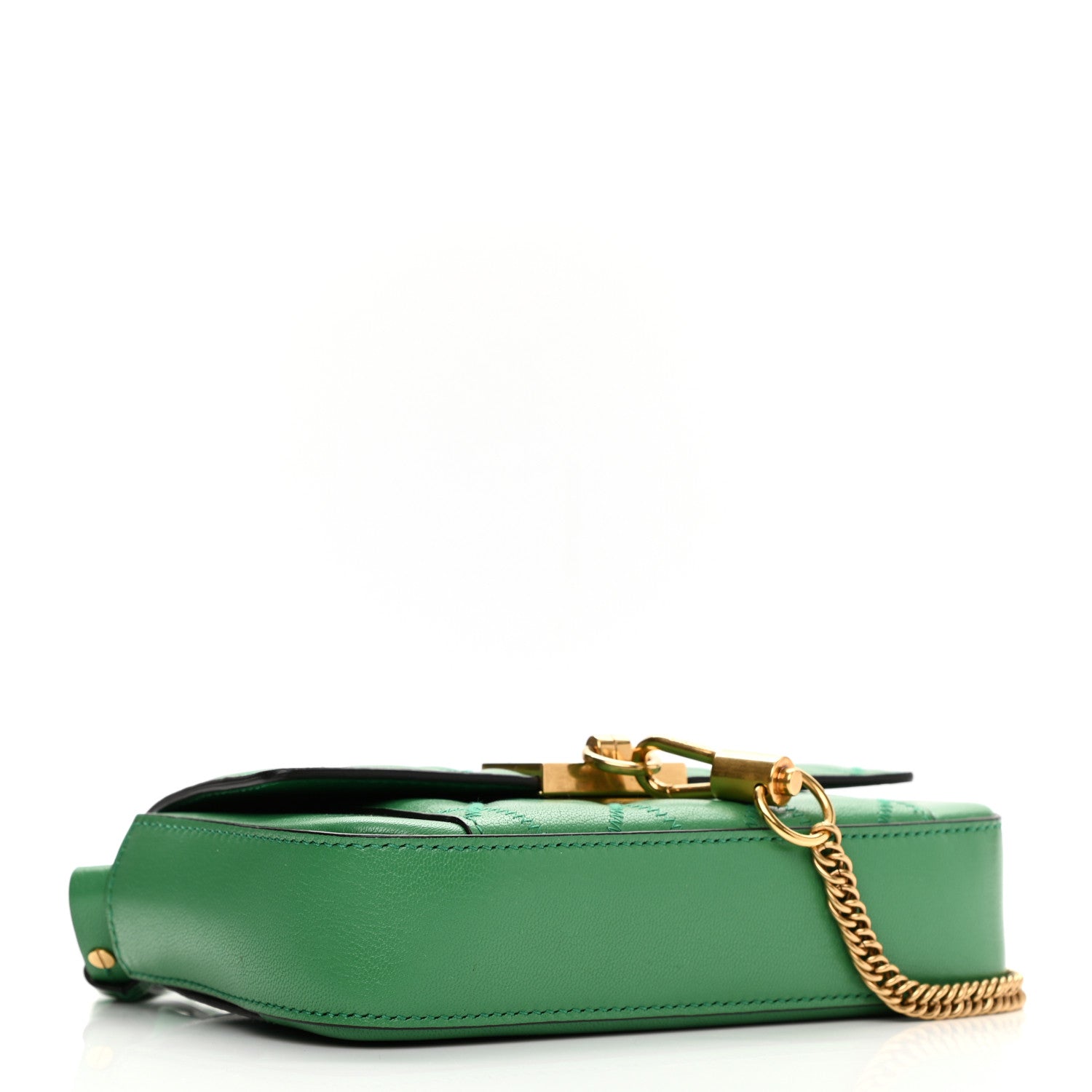 Givenchy Goatskin Quilted GV3 Mini Pocket Convertible Bag Green 4 of 10