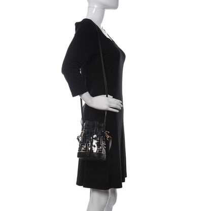 Fendi TPU FF Vitello Grace F is Fendi Mini Mon Tresor Bucket Bag Black 2 of 10