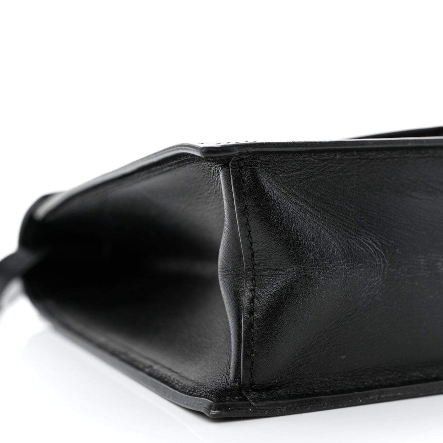 Smooth Calfskin Edwige Shoulder Bag Black