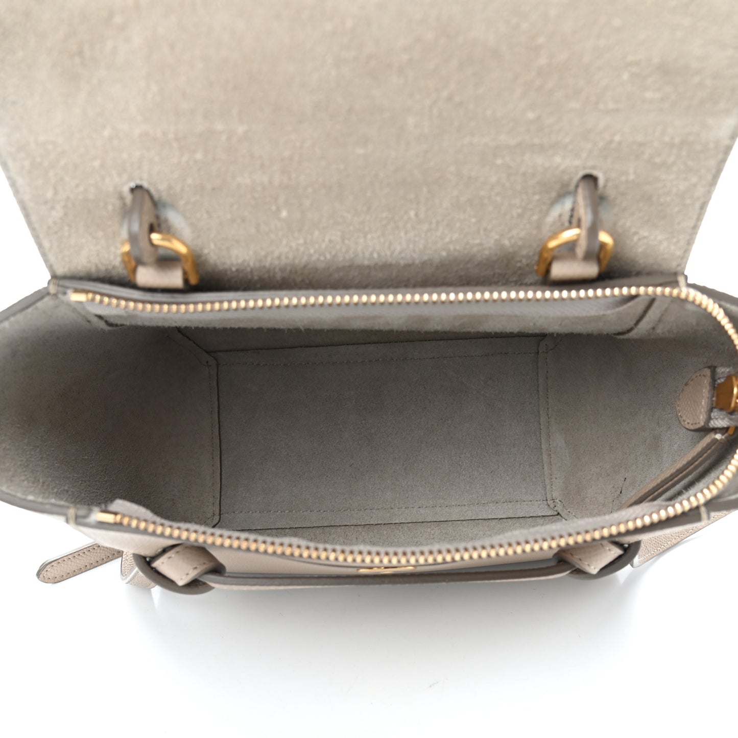 Grained Calfskin Nano Belt Bag Light Taupe