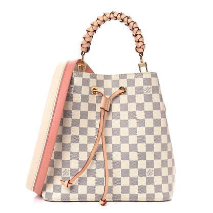 Louis Vuitton Damier Azur Braided Neonoe MM Peach Cream 1 of 11