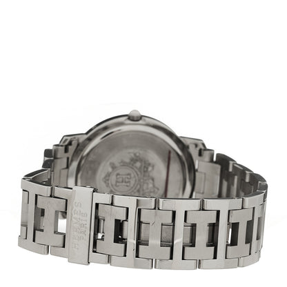 Hermes Stainless Steel 36mm Clipper Quartz Watch White 3 of 4