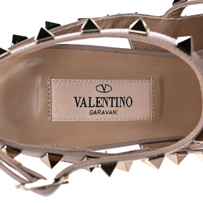 Valentino Garavani Nappa Rockstud Ankle Strap Pumps 37.5 Poudre 8 of 11