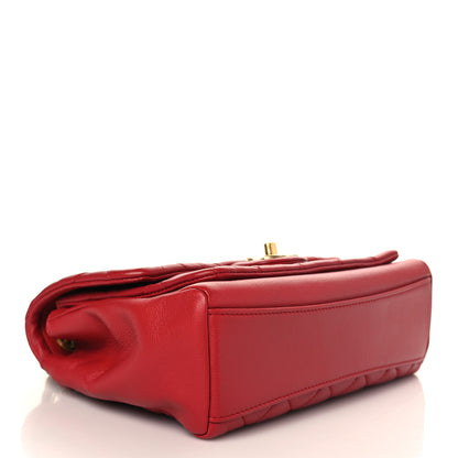 Chanel Lambskin Quilted Small Chain Link Flap Bag Red 3 of 8
