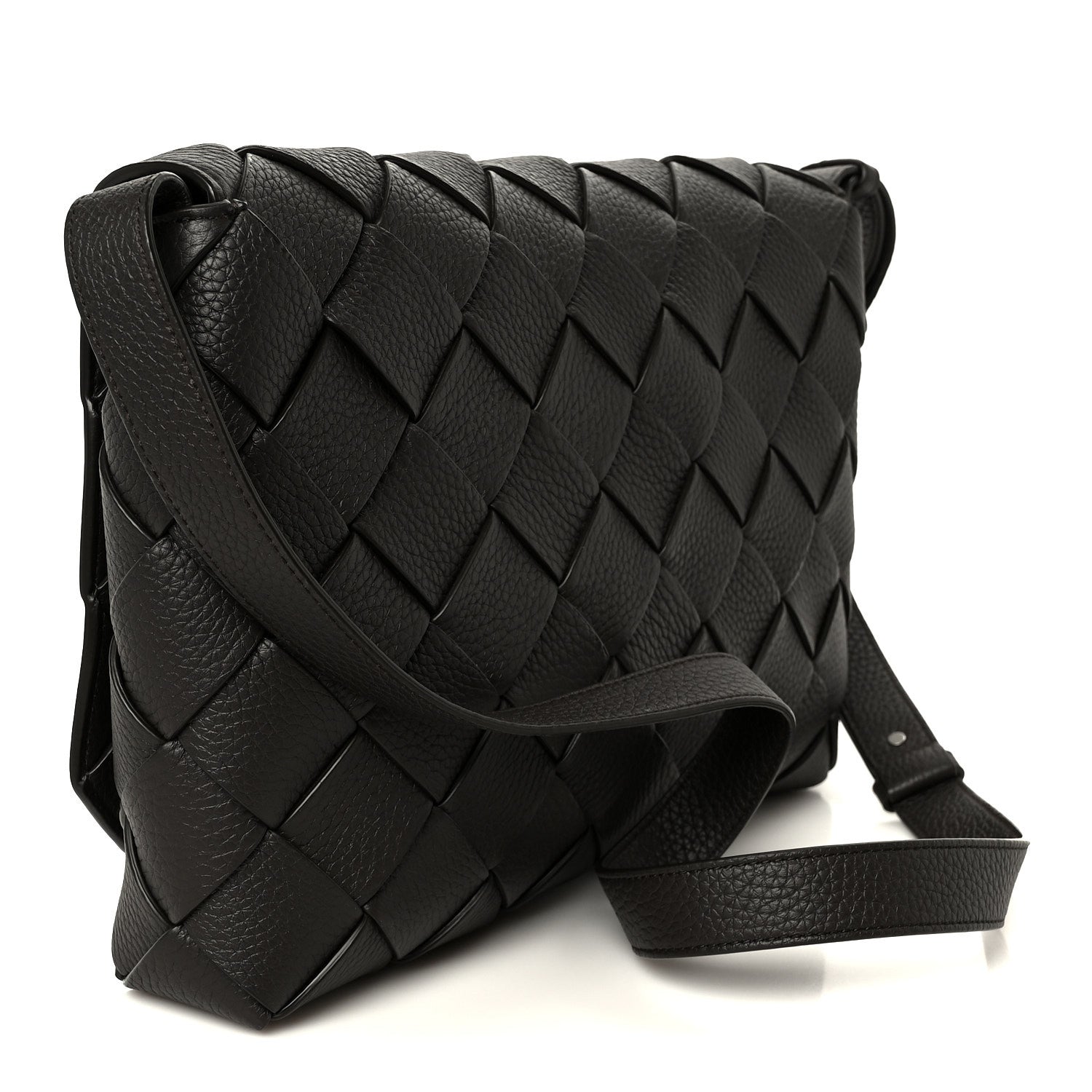Bottega Veneta Grained Calfskin Intreccio Large Diago Crossbody Bag Fondant 3 of 11