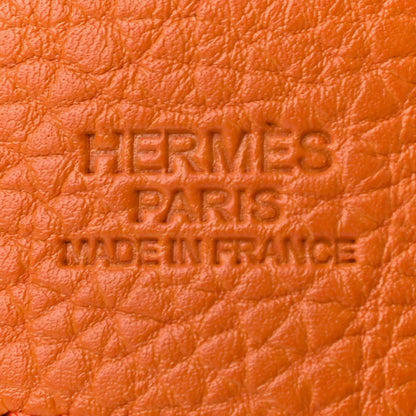 Hermes Box Togo 32mm Belt Strap 90 Chocolate Orange 3 of 6